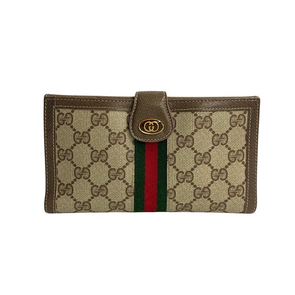 Gucci Sherry Line GG Long Wallet Brown - Picture 1 of 11